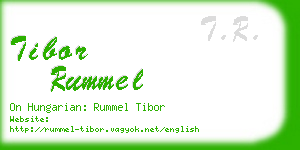 tibor rummel business card